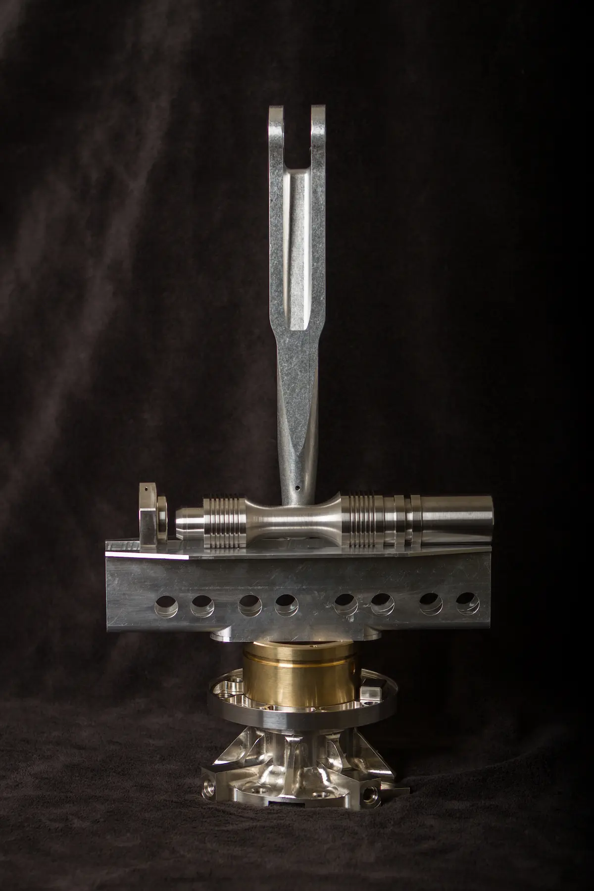 Complex metal component close-up