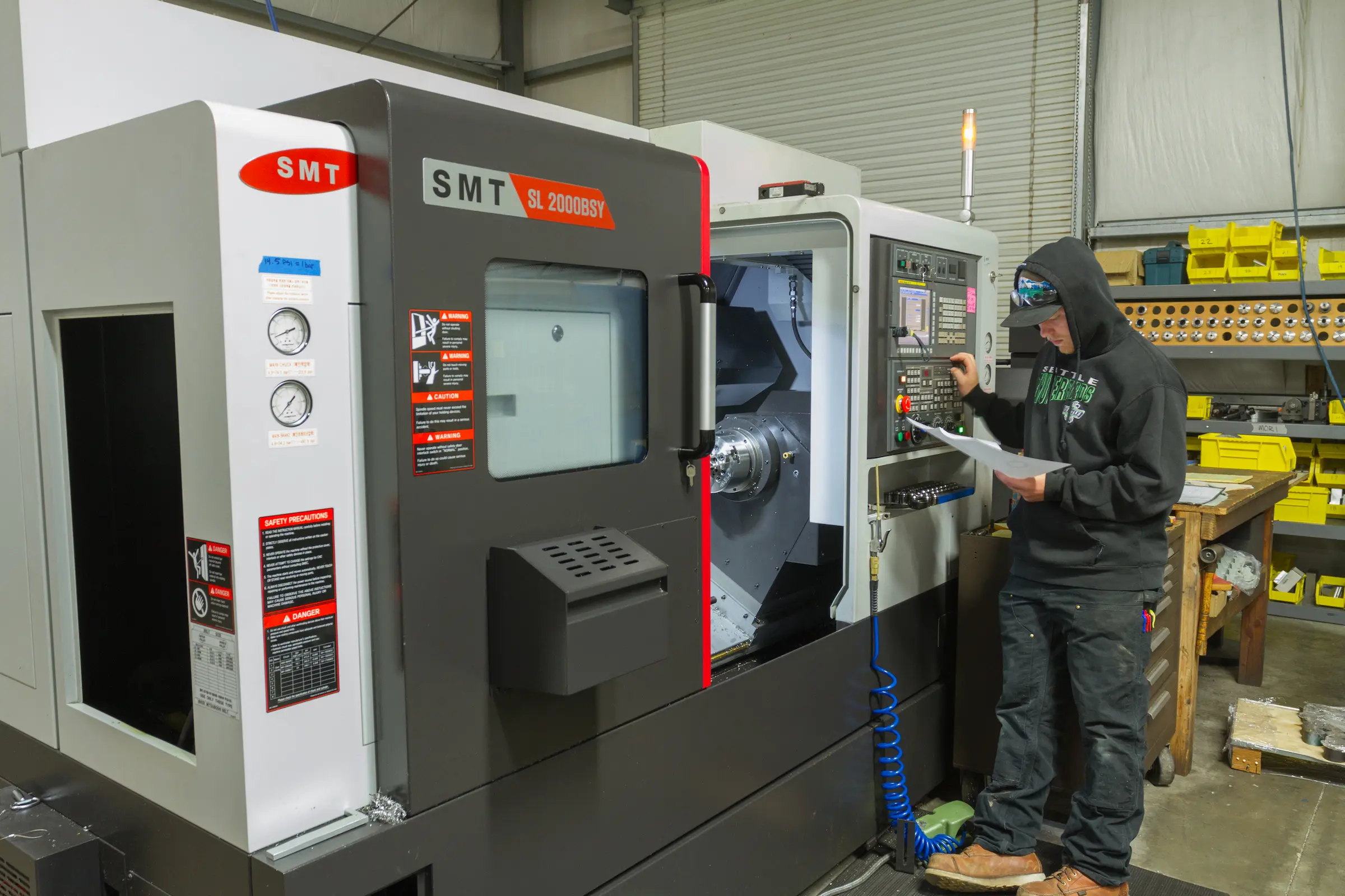 Operator at CNC machine