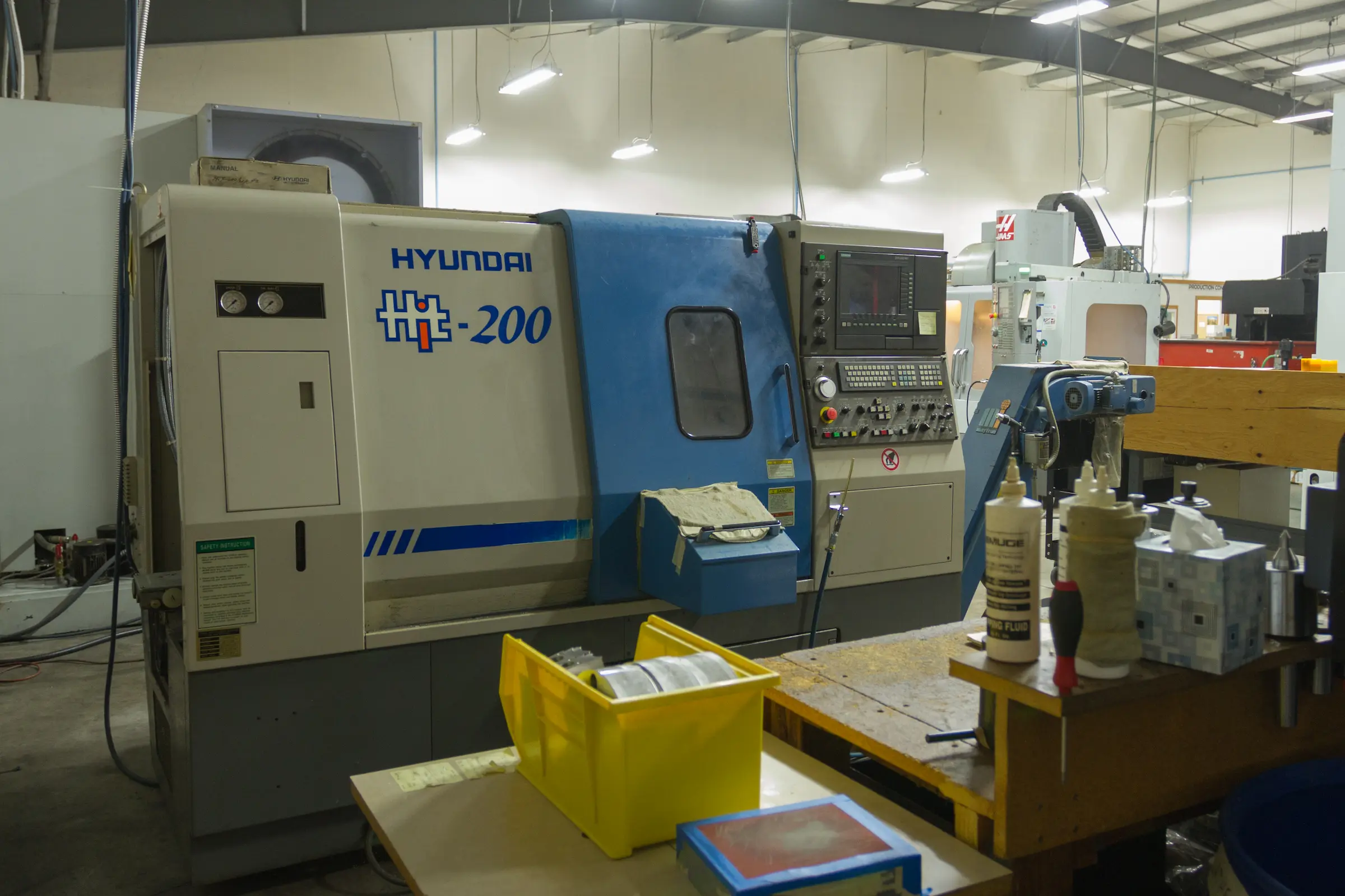 CNC machine in operation